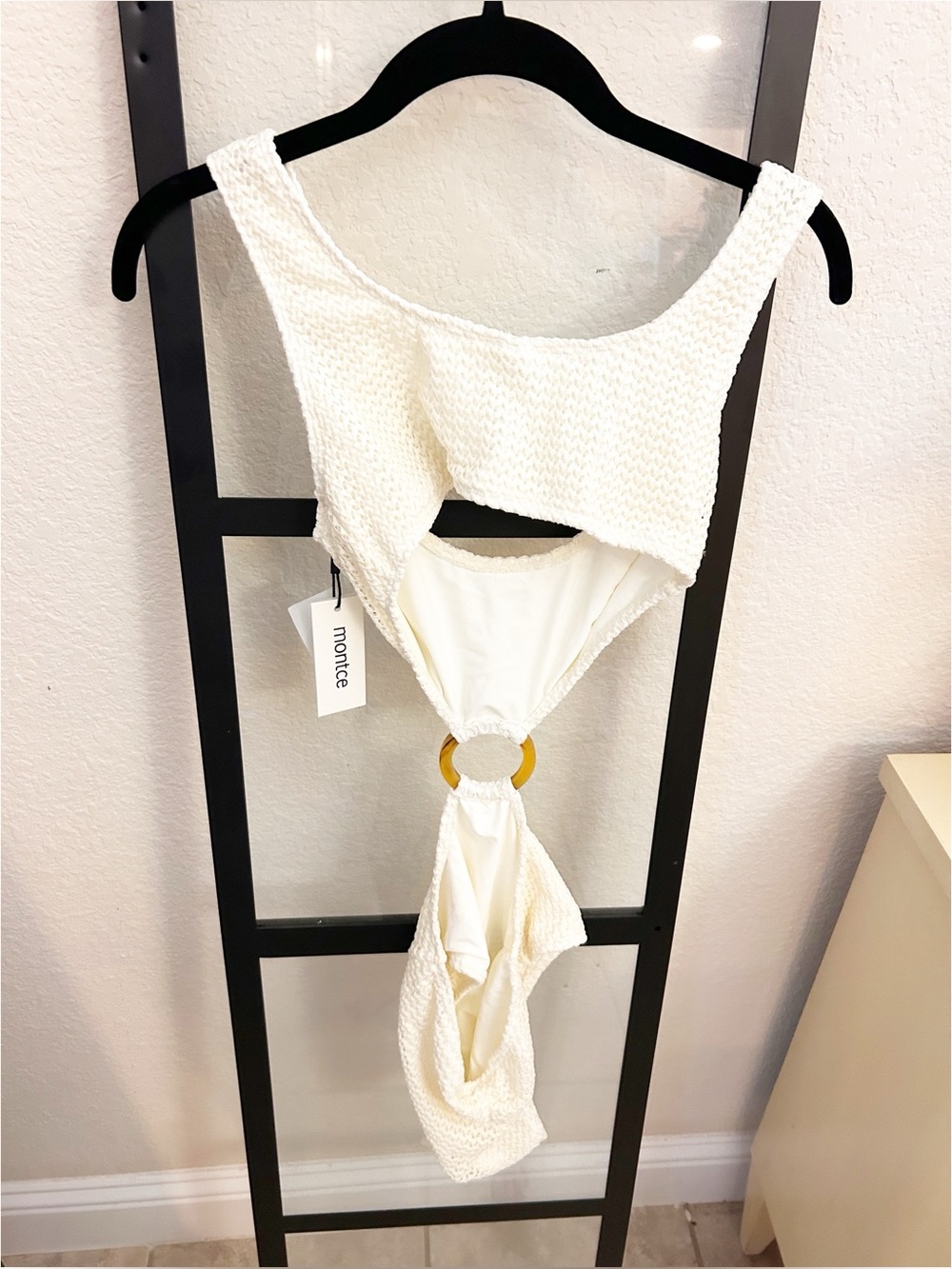 NWT Anthropologie Montce Bone Crochet Ky One Piece Swimsuit - Picture 7 of 7